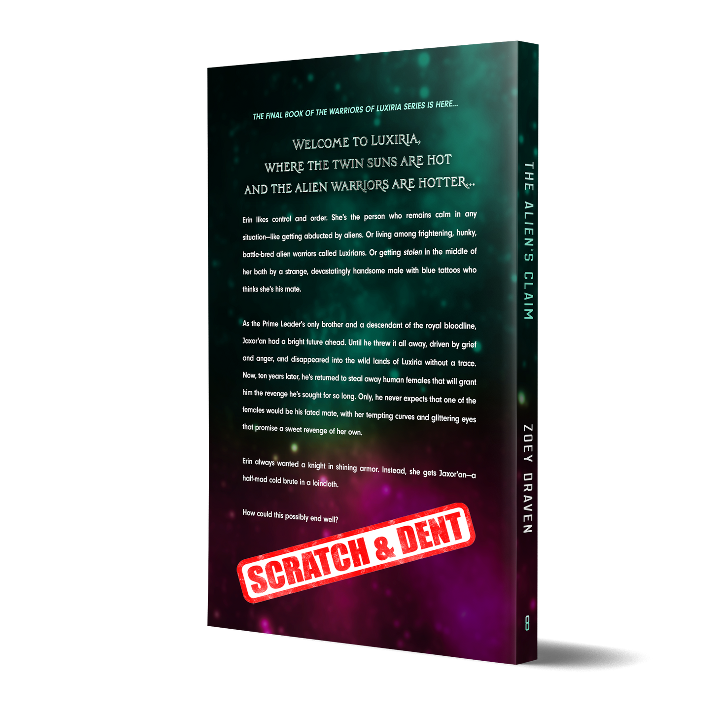 Signed Paperback of The Alien’s Claim (Scratch & Dent)